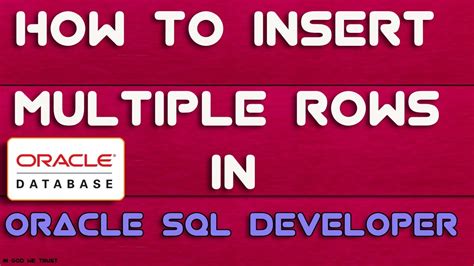 insert multiple rows in oracle.